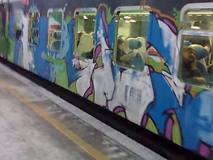 graffiti sul treno
